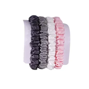 4 Pack Skinny Silk Hair Ties - Classic - dropshipping