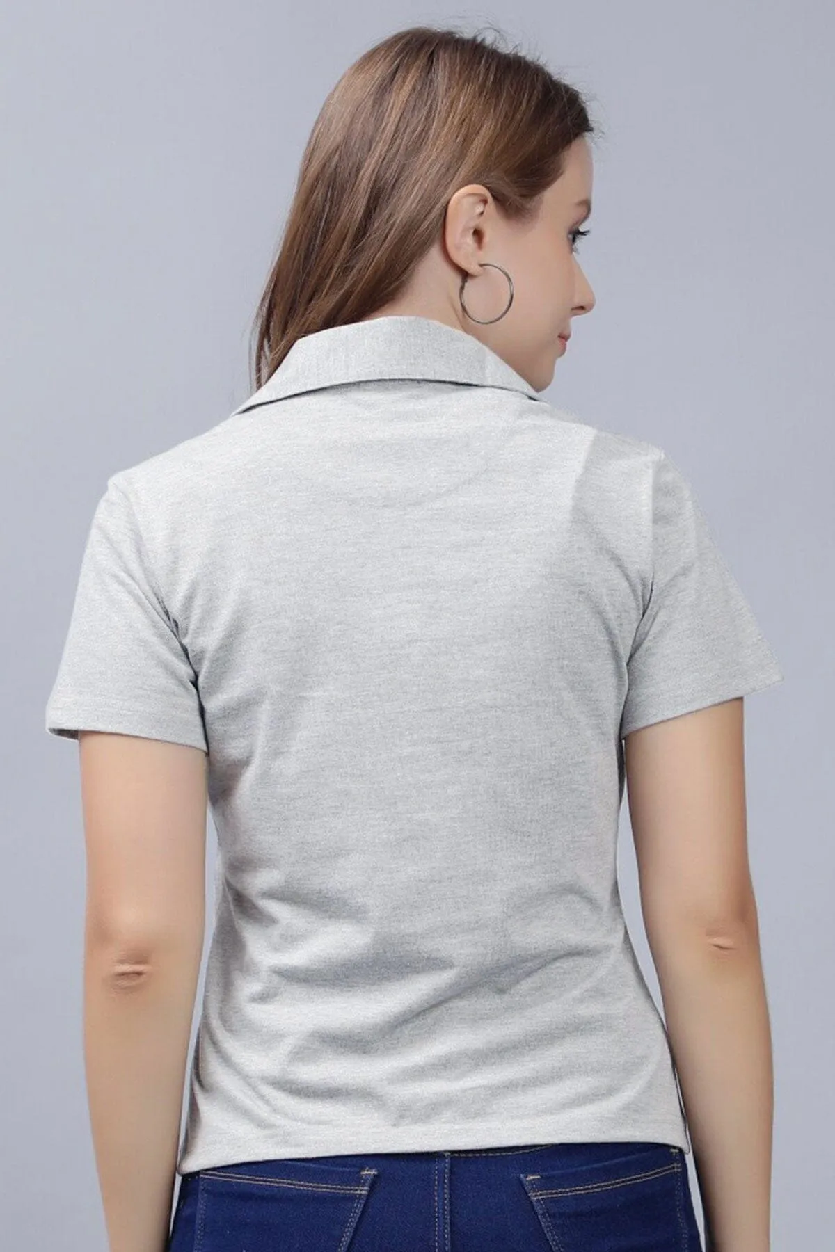 A Women's Open Placket Polo Shirt