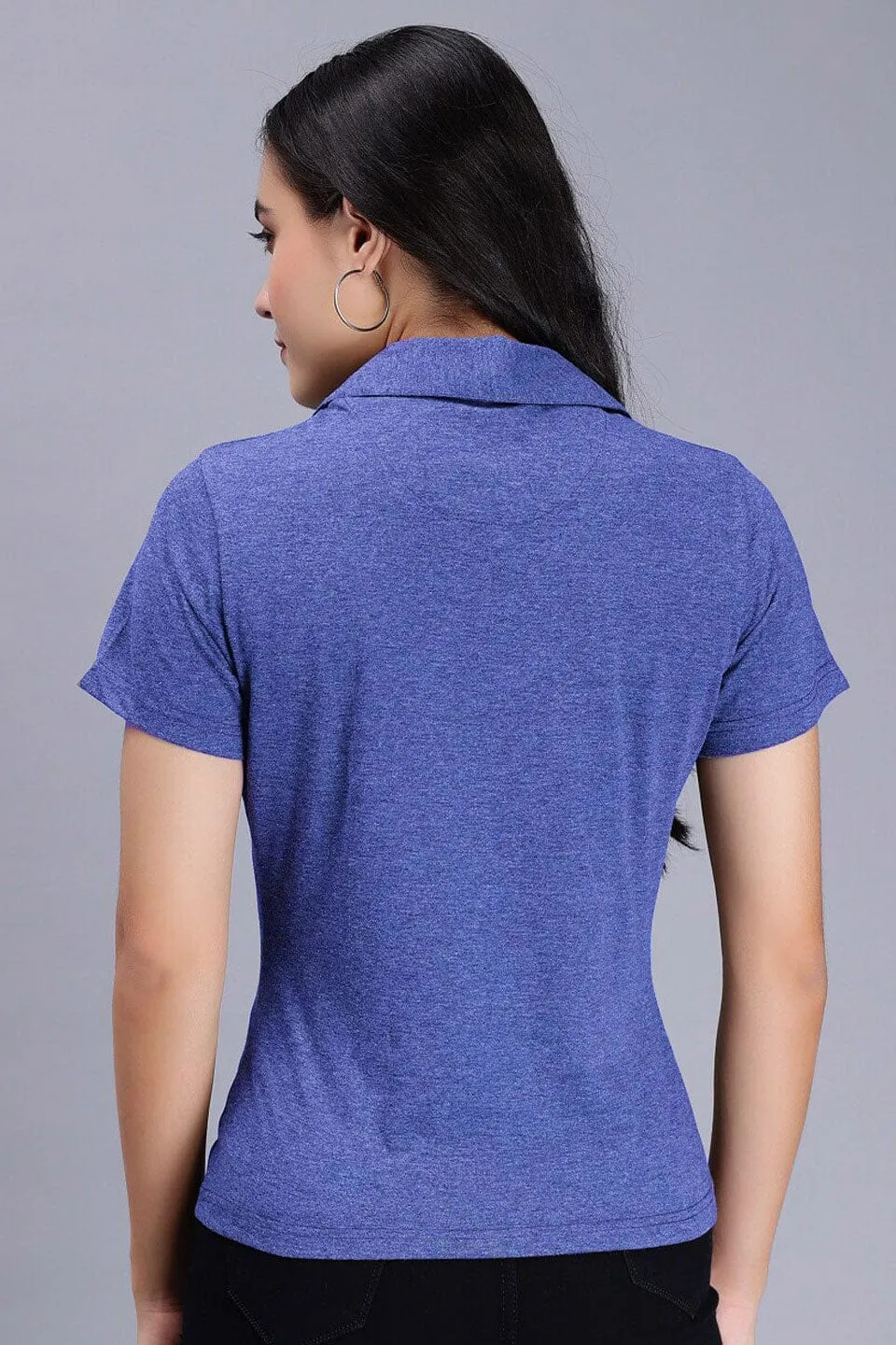 A Women's Open Placket Polo Shirt