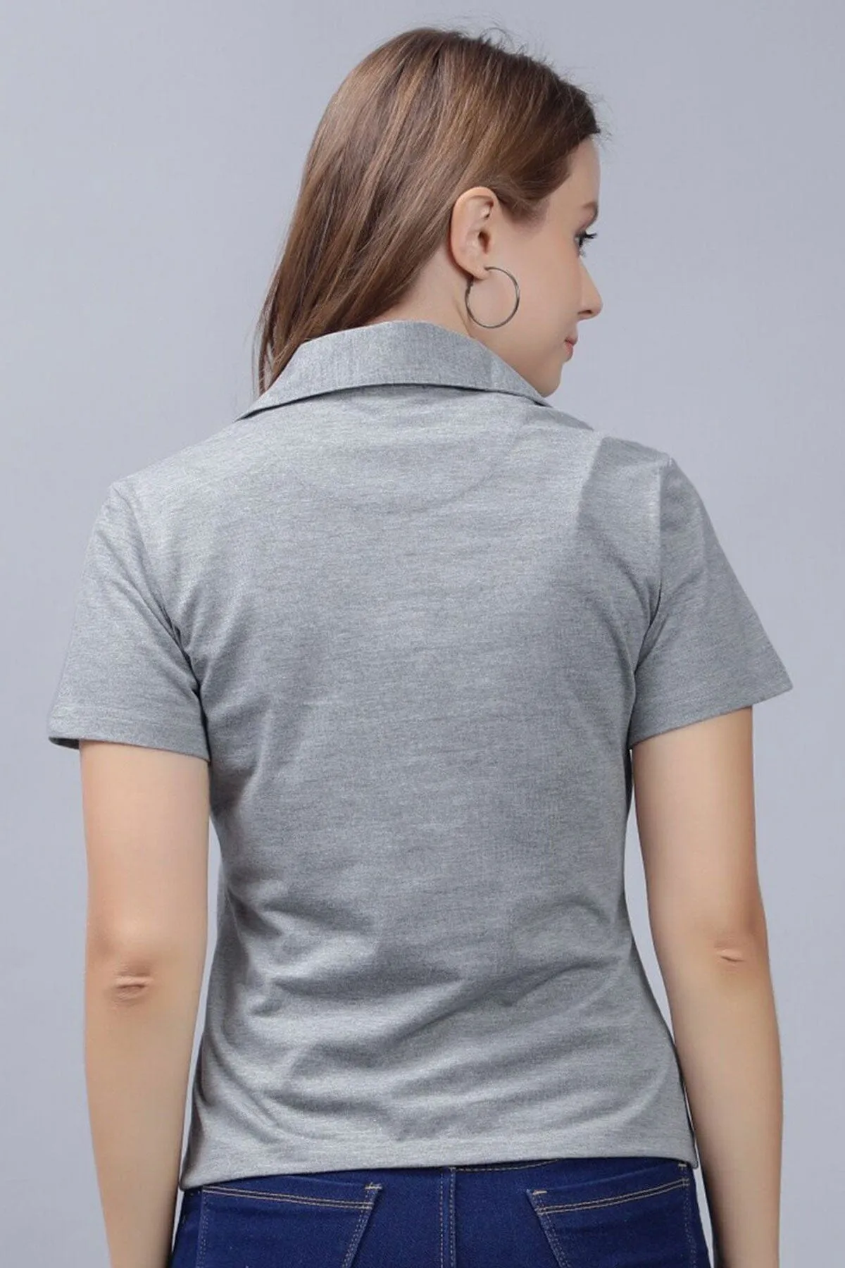 A Women's Open Placket Polo Shirt