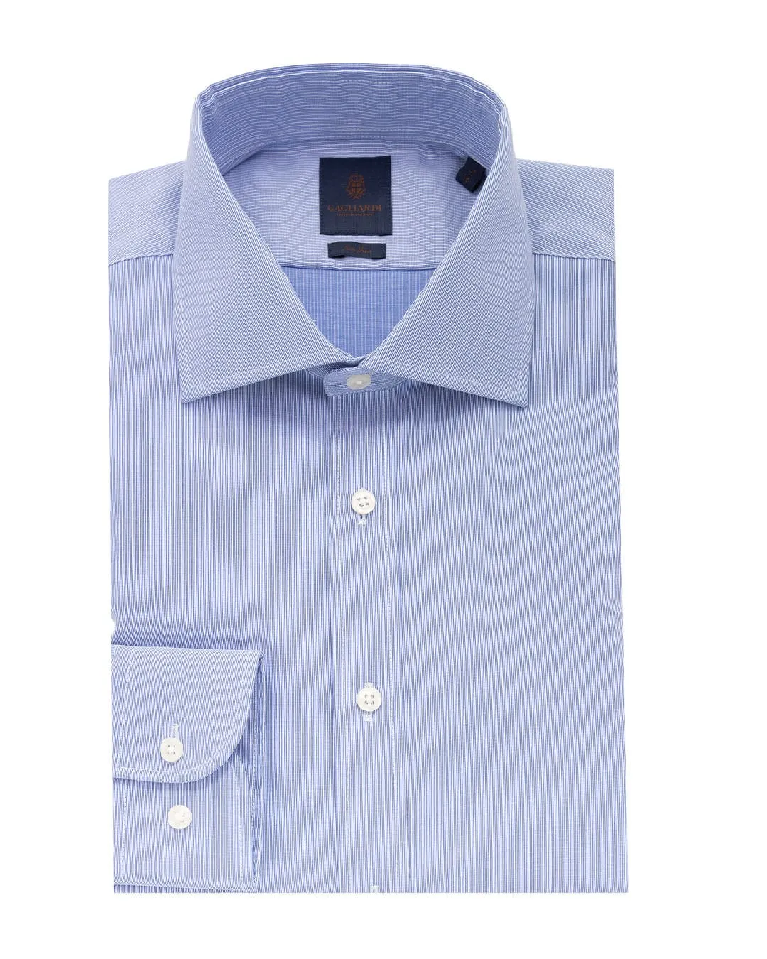 Blue Textured Stripe Non-iron Shirt