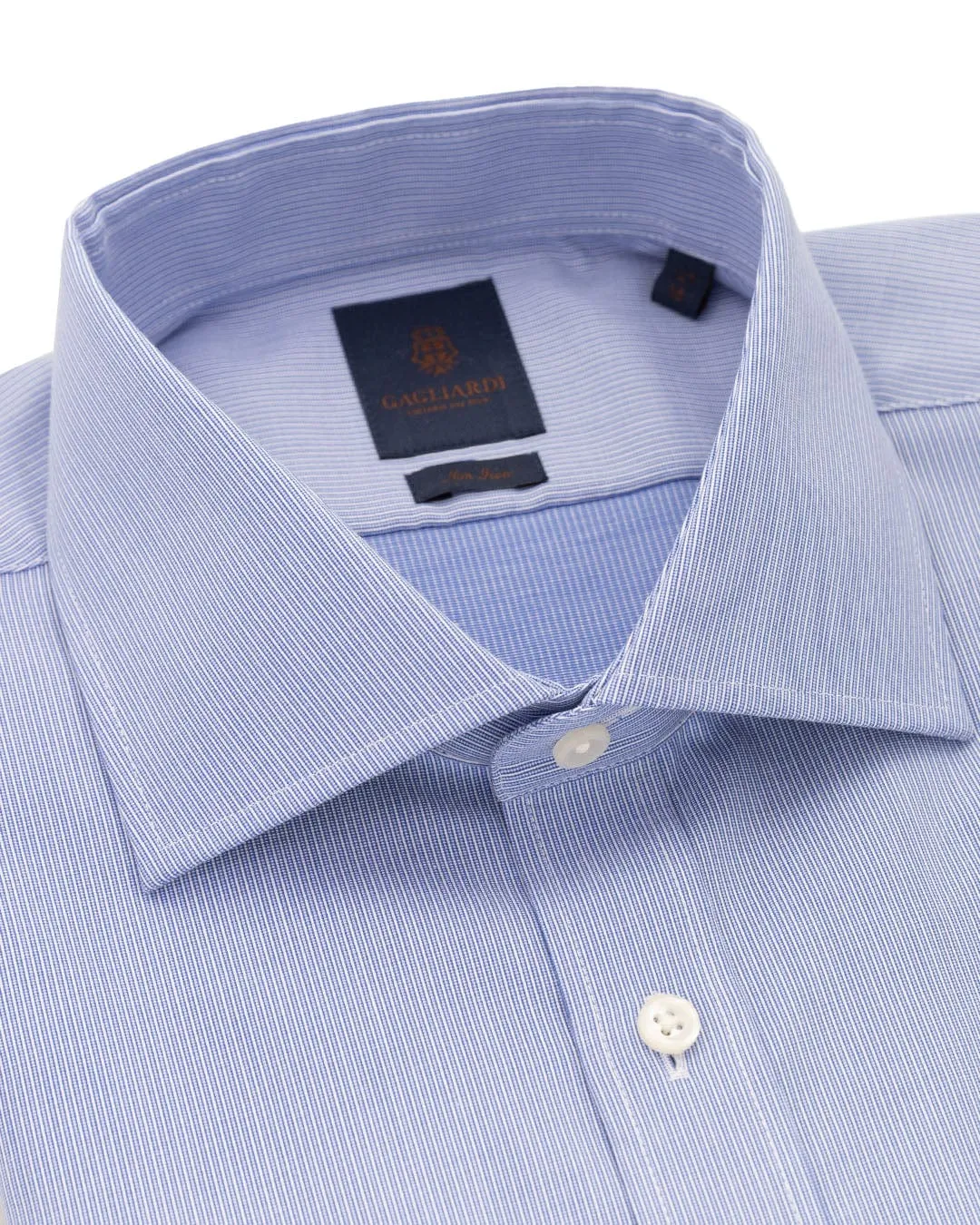 Blue Textured Stripe Non-iron Shirt