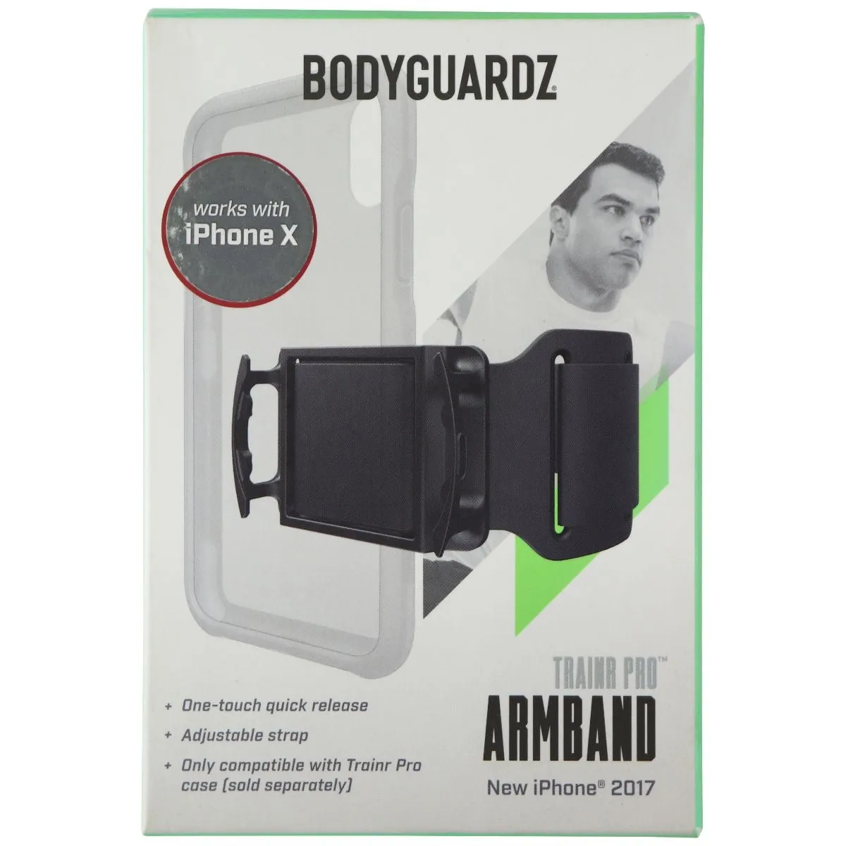 BoadyGuardz Trainr Pro Armband for iPhone Xs/X Trainr Pro Cases - Black