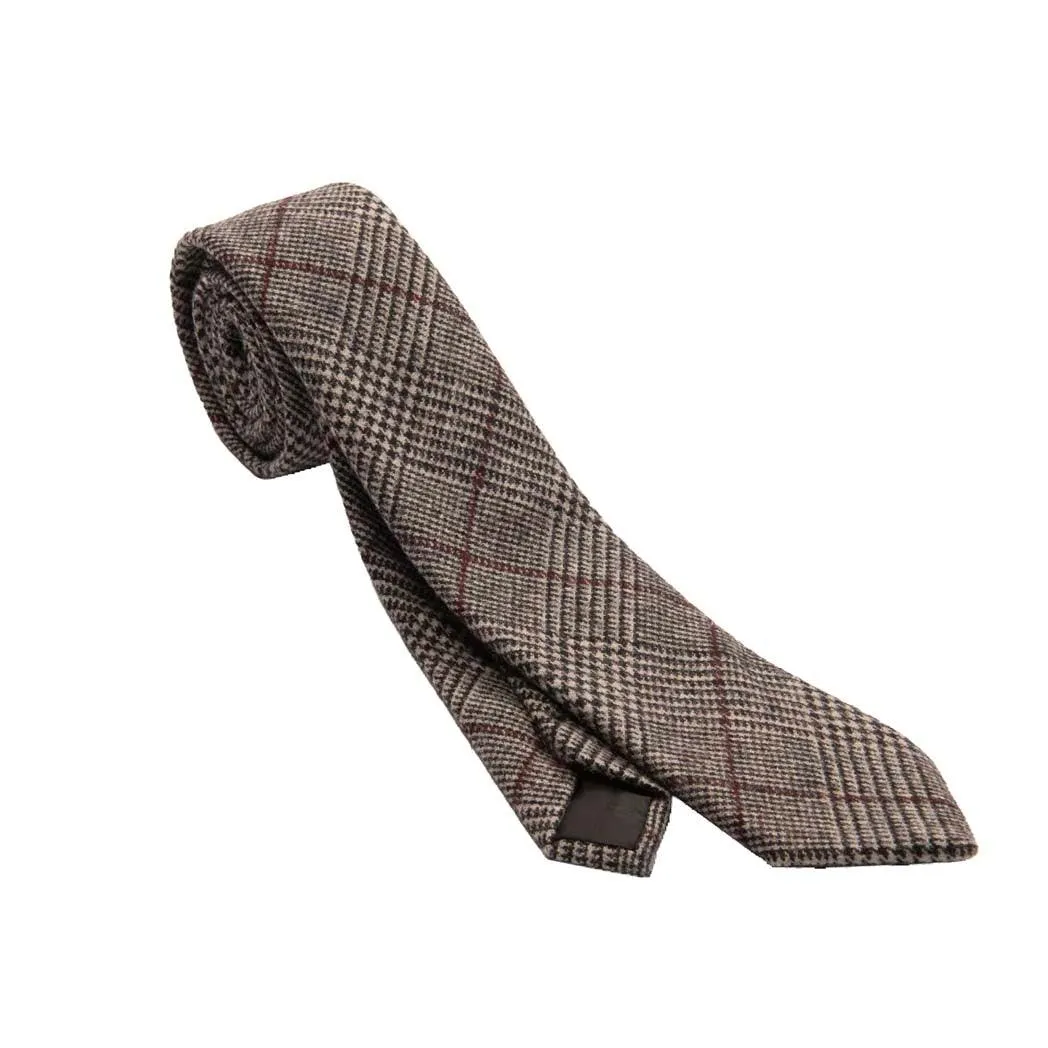 Box Check Tweed Tie