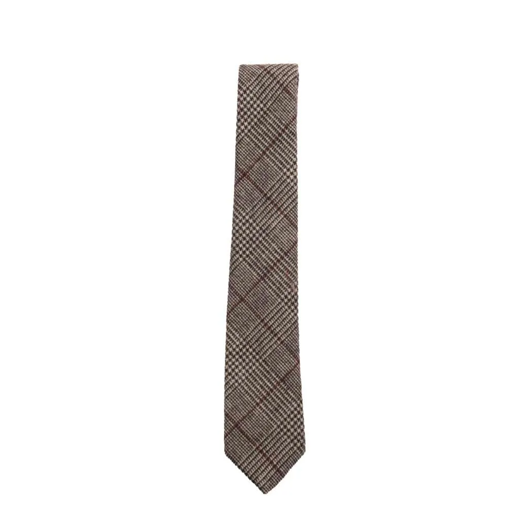 Box Check Tweed Tie