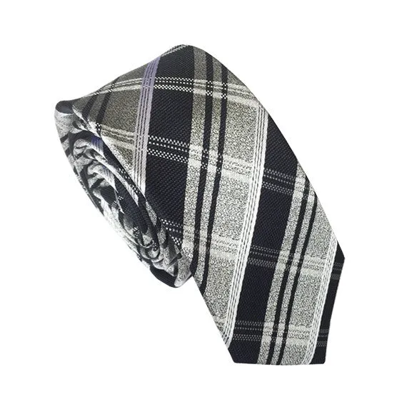 Classic Silver Check Tie