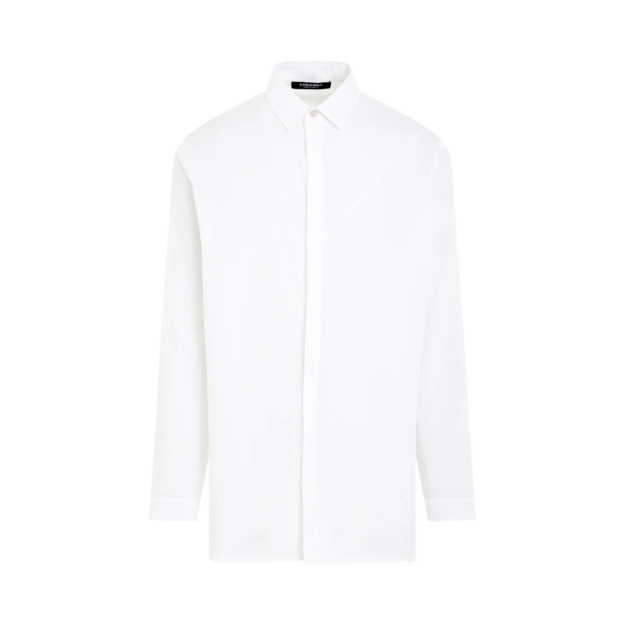 Contrast Panel Shirt in White