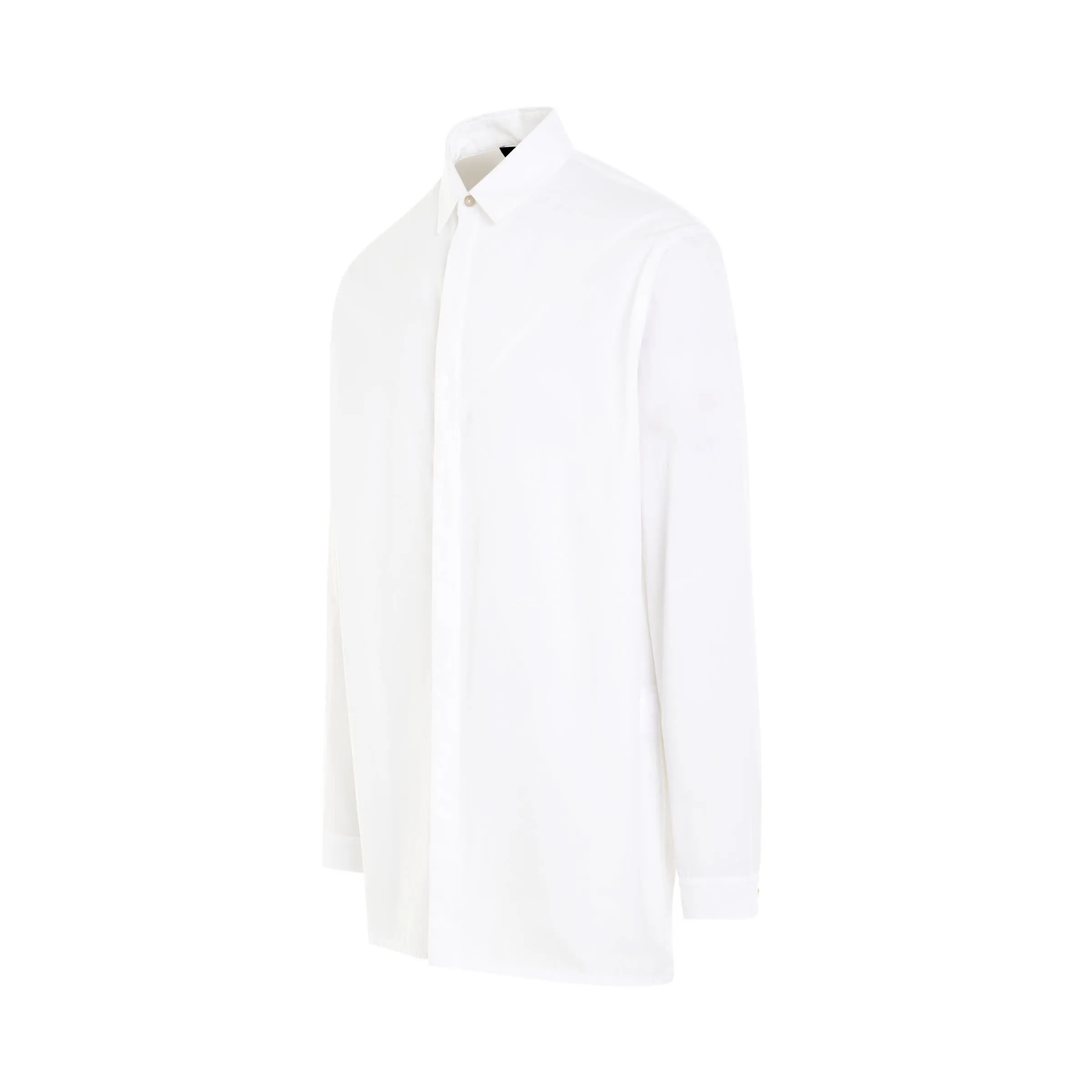 Contrast Panel Shirt in White