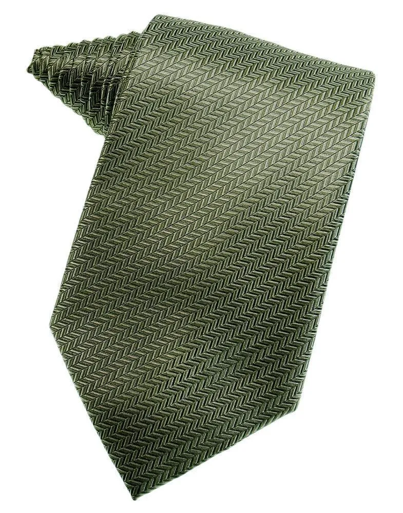 Coral Herringbone Necktie