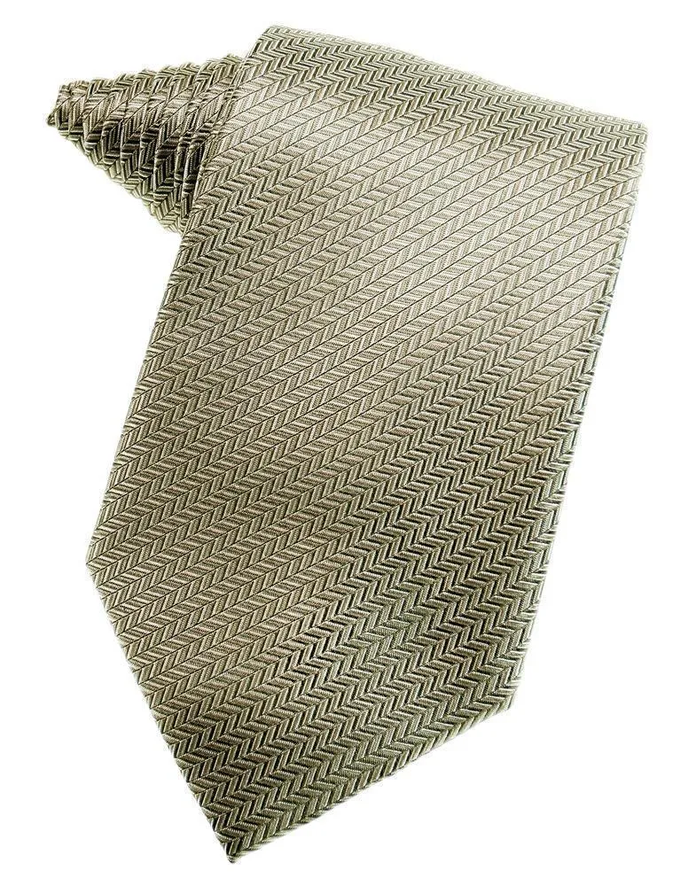 Coral Herringbone Necktie