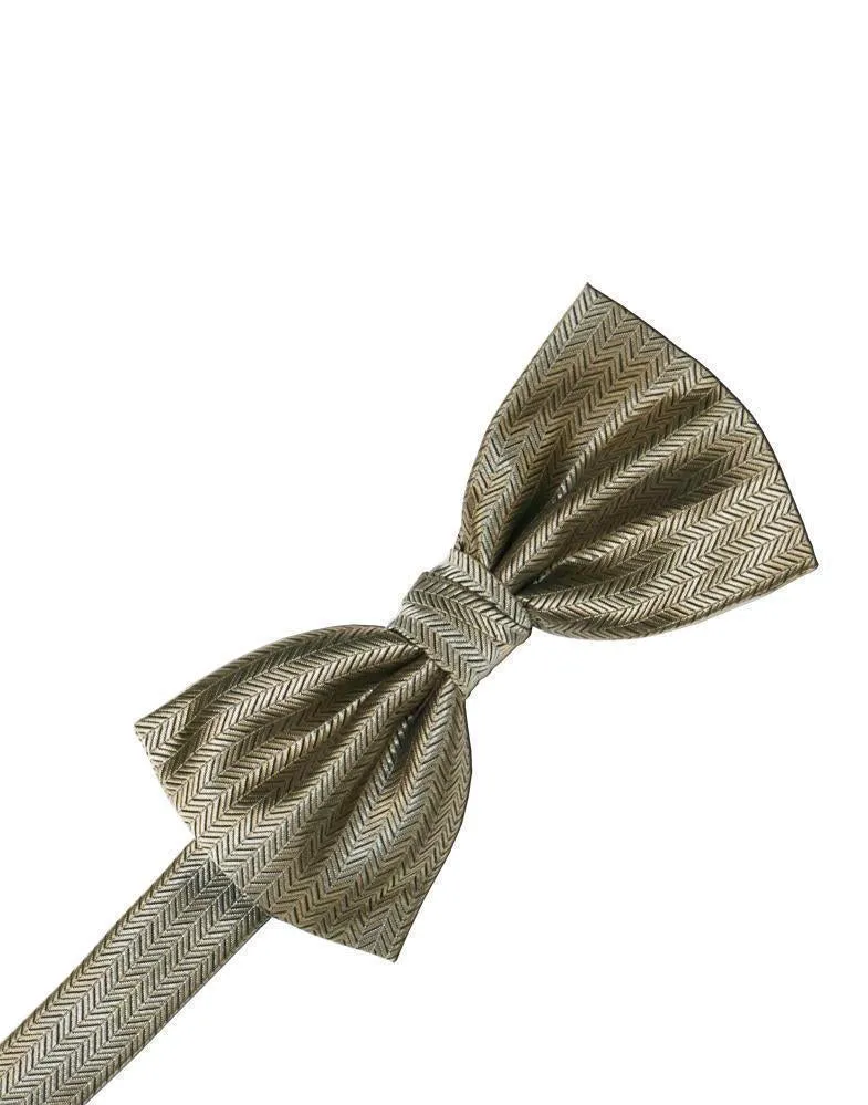 Cornflower Herringbone Bow Tie