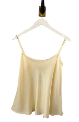 Cotton Silk Creme Paperbag Cami