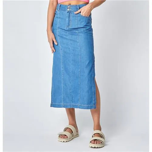 DRICOPER Mona Rodeo Blue Tencel Skirt