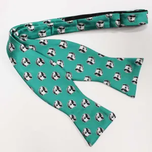 Embroidered Natty Boh Logo Pattern (Green) / Self-Tie Bowtie