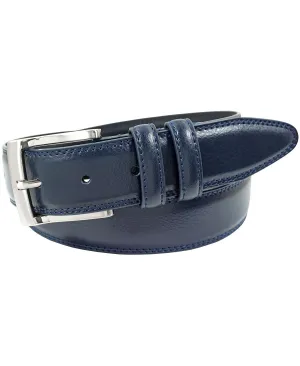 Florsheim Men's Pebble Grain Leather Belt, Blue