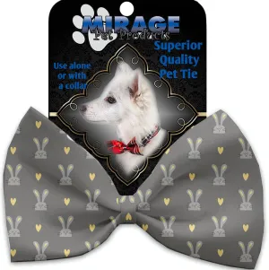 Gray Bunnies Pet Bow Tie