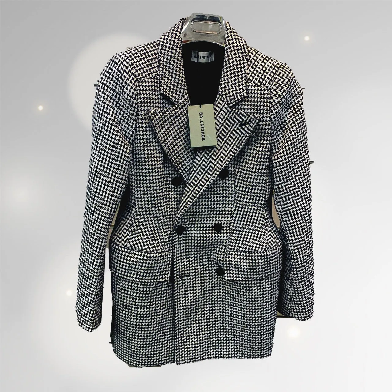 Kate black & Grey Check dogtooth blazer - BALANCIEGA brand