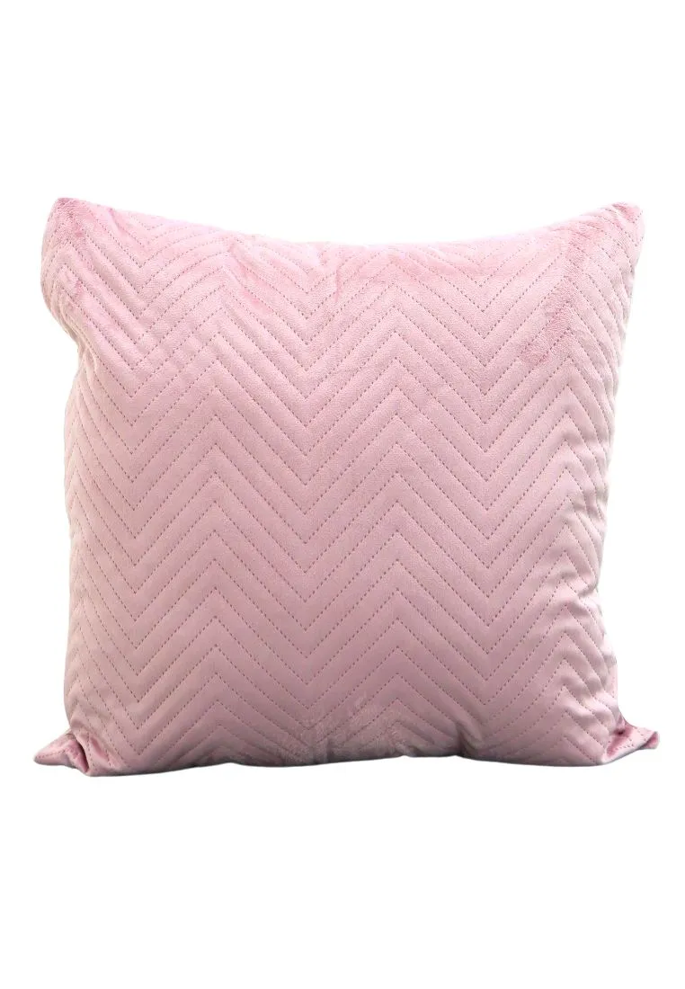 Landmark Velvet Throw Pillow Case Zigzag Design Back To Back