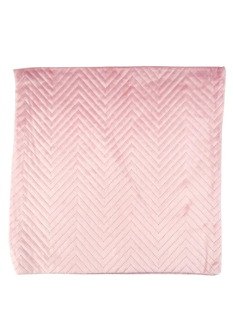 Landmark Velvet Throw Pillow Case Zigzag Design Back To Back