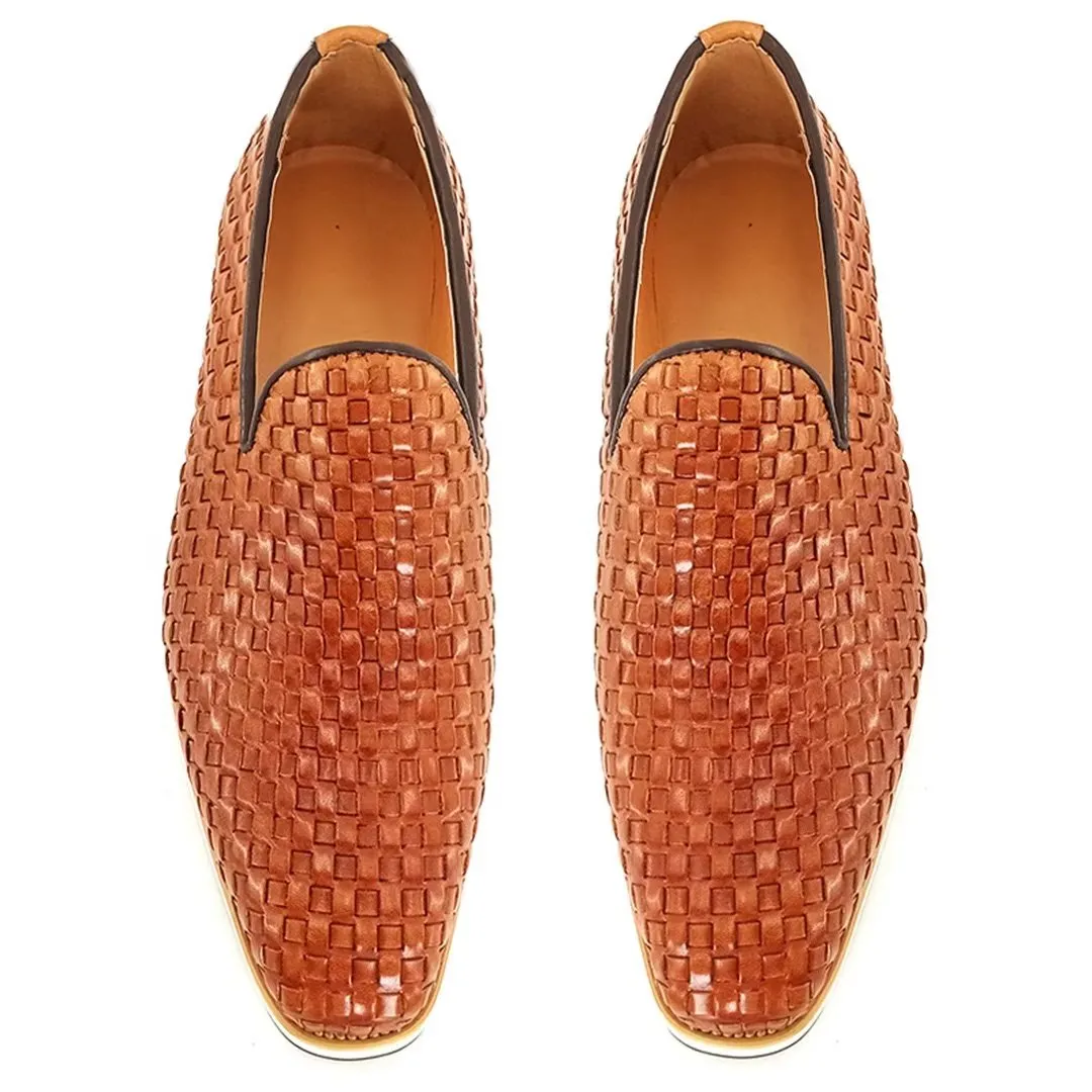 LeatherLuxe Genuine Round Toe Elegant Dress Shoes