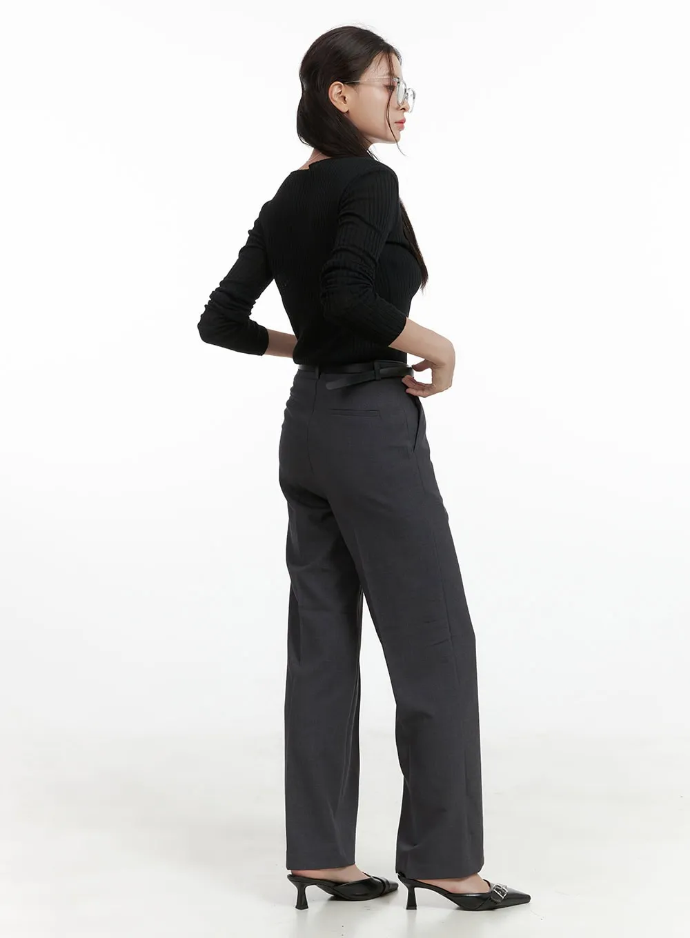 Loose Fit Tailored Pants OL416