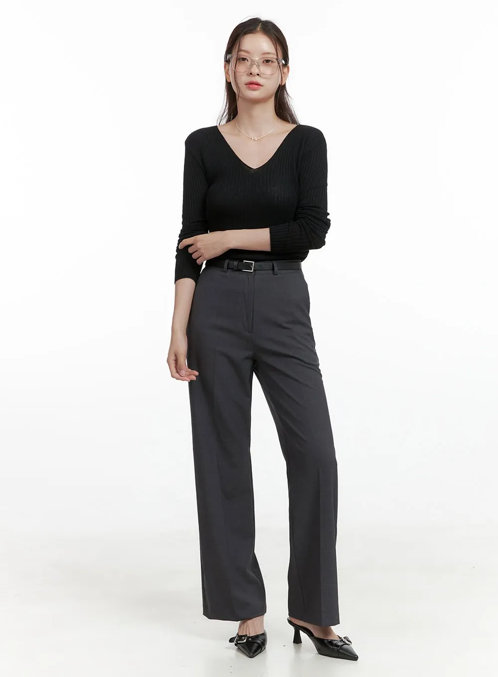 Loose Fit Tailored Pants OL416