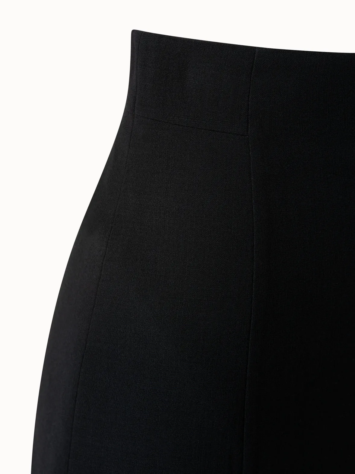 Pencil Skirt from Wool Double-Face with Back Slits