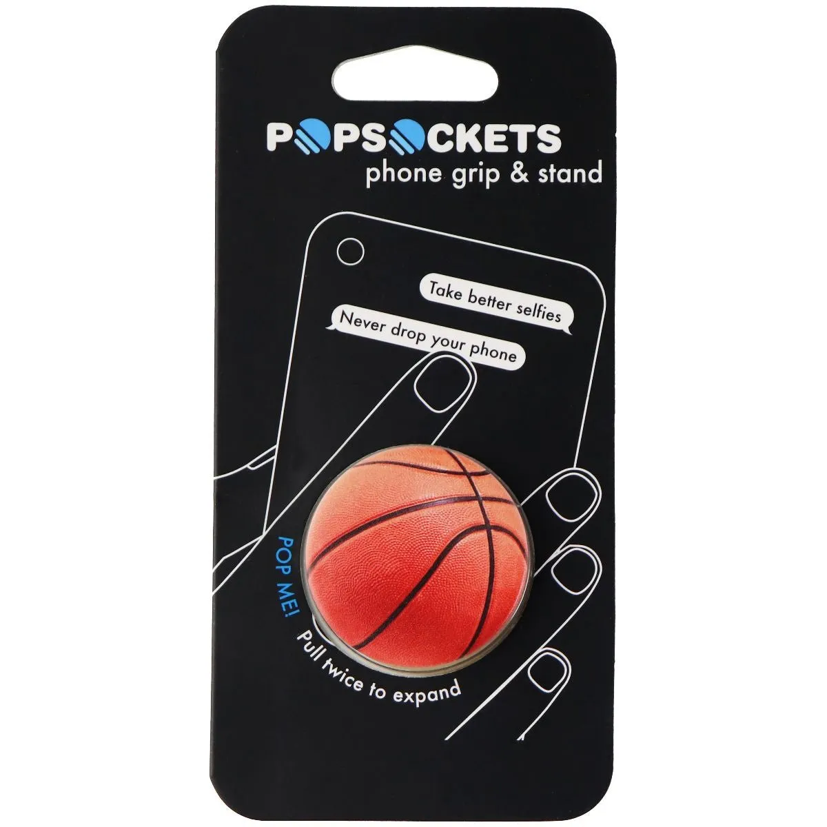 PopSockets Collapsible Grip & Stand for Phones and Tablets - Basketball