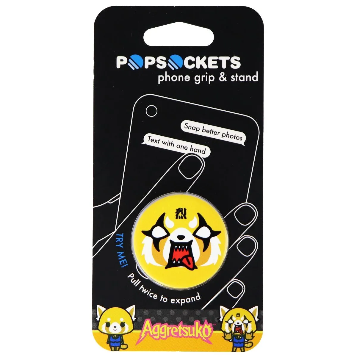 PopSockets: Collapsible Grip & Stand for Phones Tablets - Aggretsuko Face