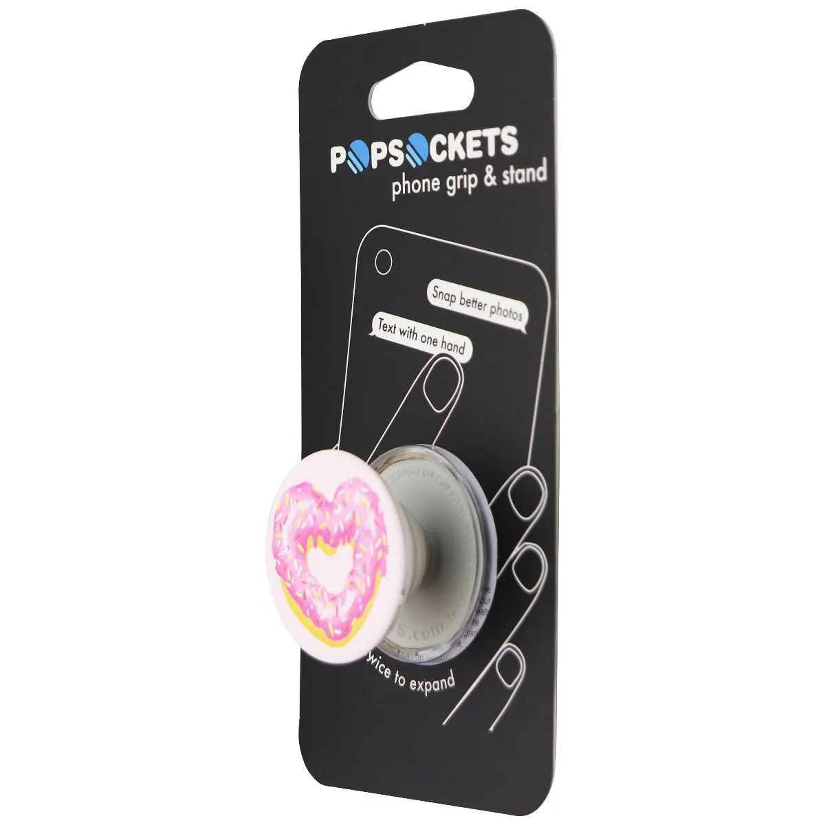 PopSockets: Collapsible Grip & Stand for Phones/Tablets - Strawberry Heart Donut