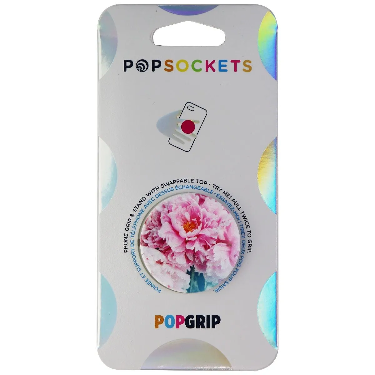 PopSockets PopGrip Expanding Stand and Grip with Swappable Top - Peony / Floral