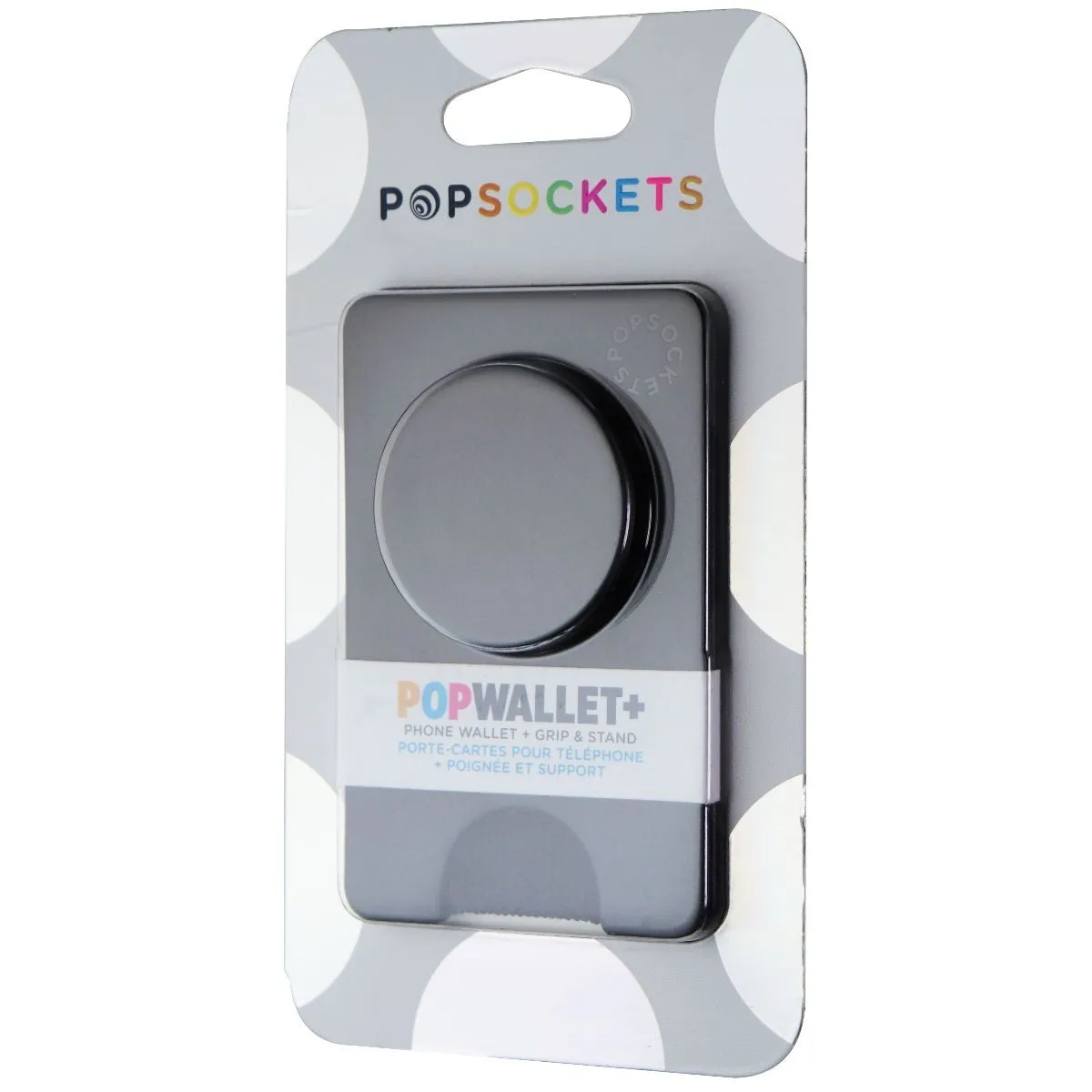 PopSockets PopWallet  with Integrated Swappable PopTop - Black (PS-801937)