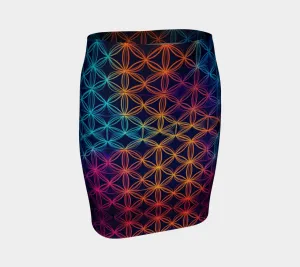 RAINBOW FLOWER FITTED SKIRT | ACIDMATH AI