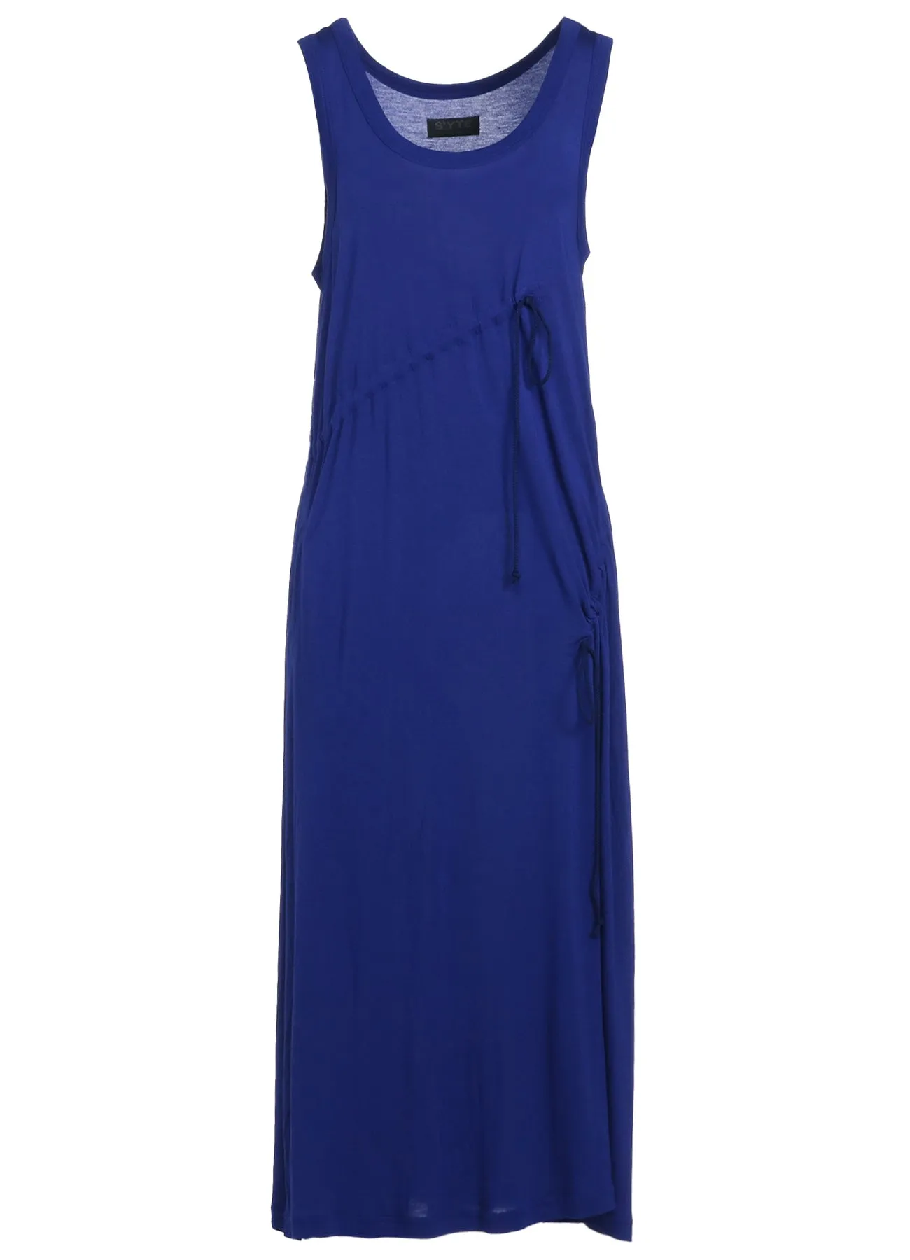 RAYON JERSEY STRINGS GATHERED DRESS