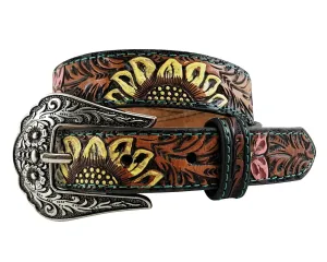 Roper Girls Sunflower Embossed Belt