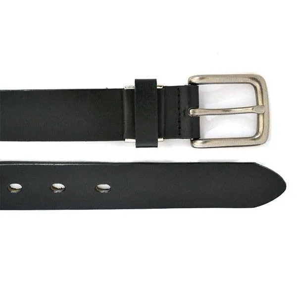 RUSSELL - Unisex Black Genuine Leather Belt