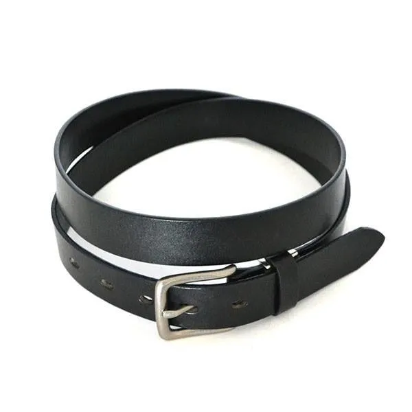 RUSSELL - Unisex Black Genuine Leather Belt