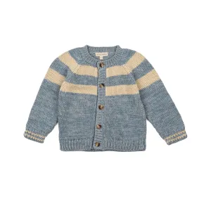 School Cardigan - Dusty Blue