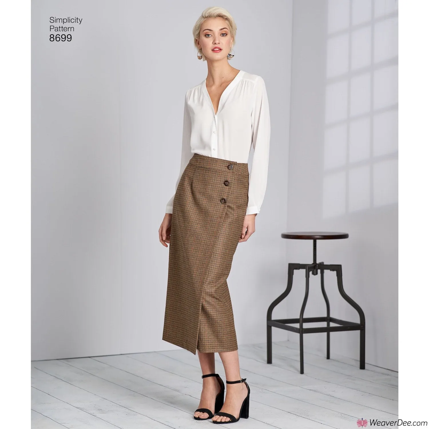 Simplicity Pattern S8699 Misses' Wrap Skirts with Length Variations