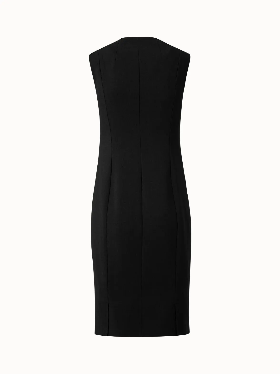 Sleeveless Sheath Dress from Wool Double-Face