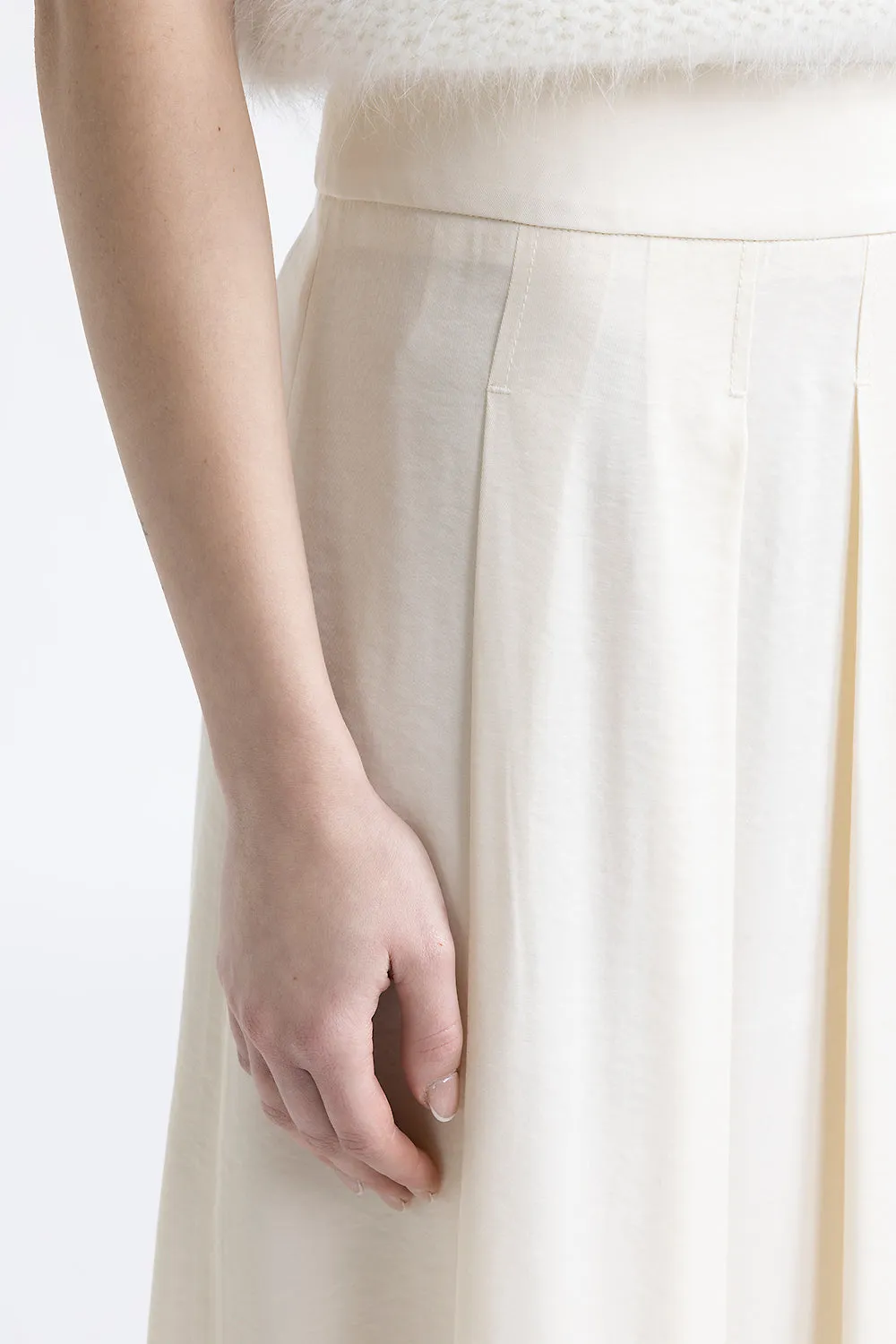 Soft touch viscose blend skirt