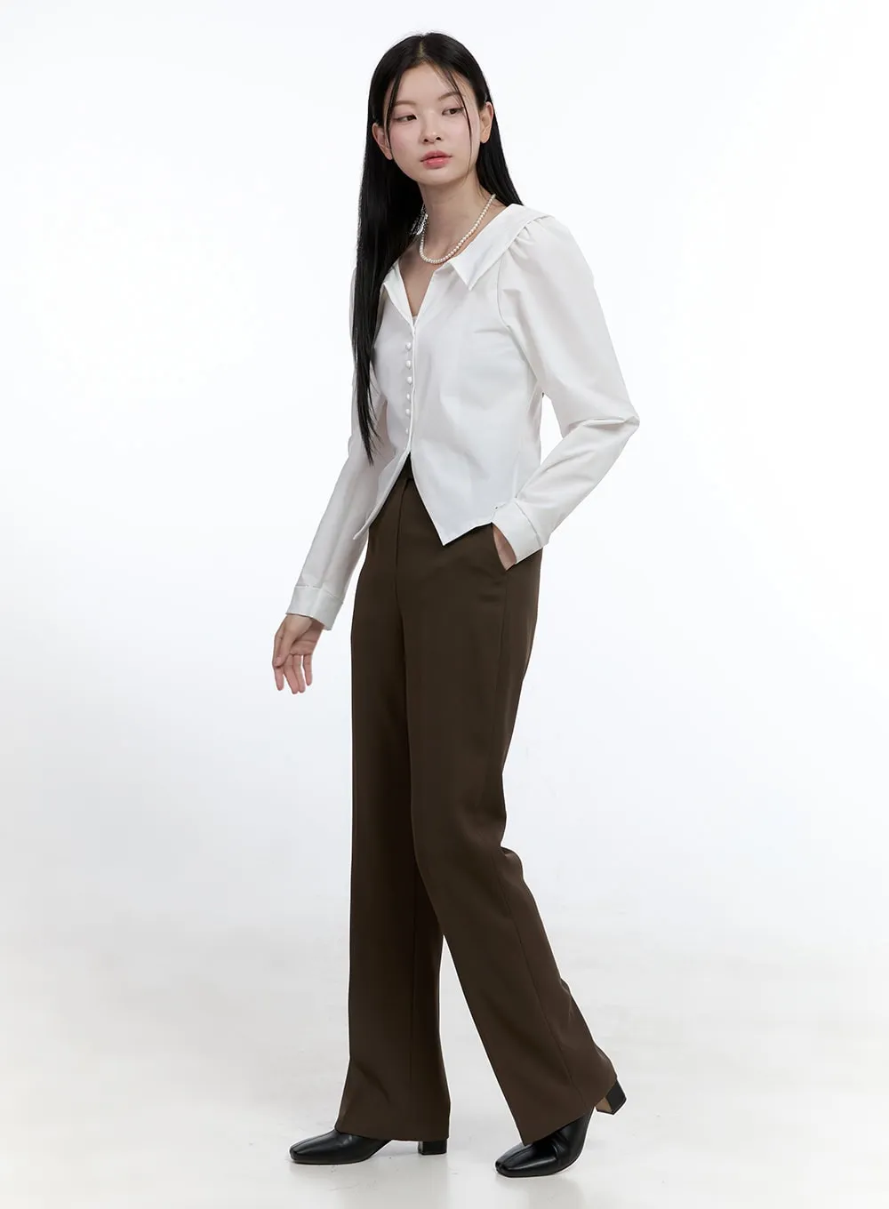 Stylish Slim-Fit Tailored Pants OO429