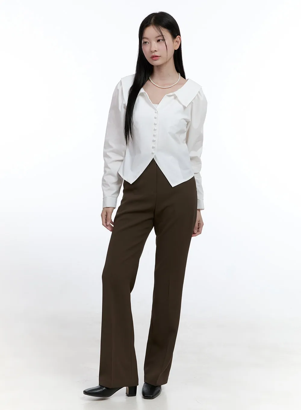 Stylish Slim-Fit Tailored Pants OO429