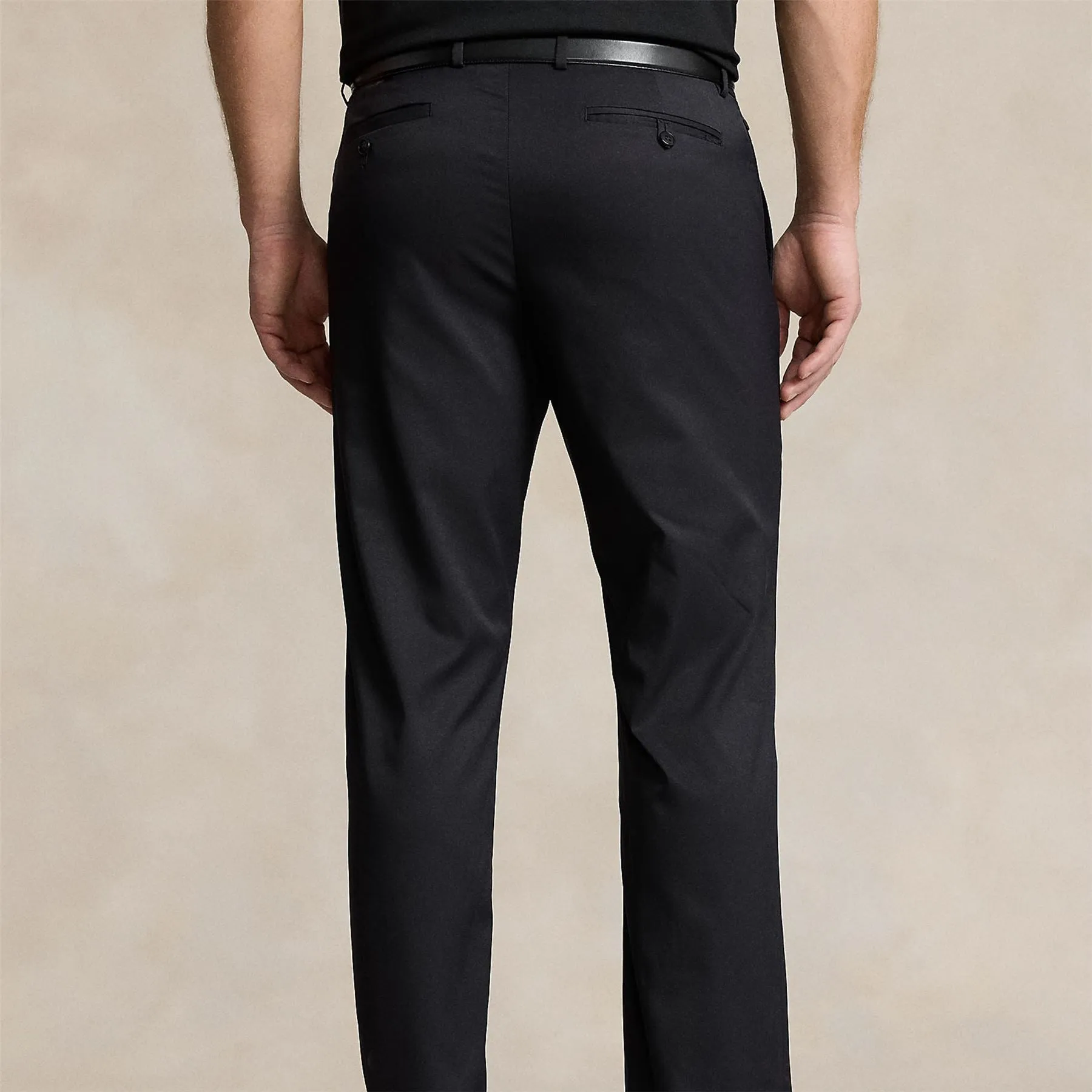 Tailored Fit Performance Twill Pants Polo Black - SS24