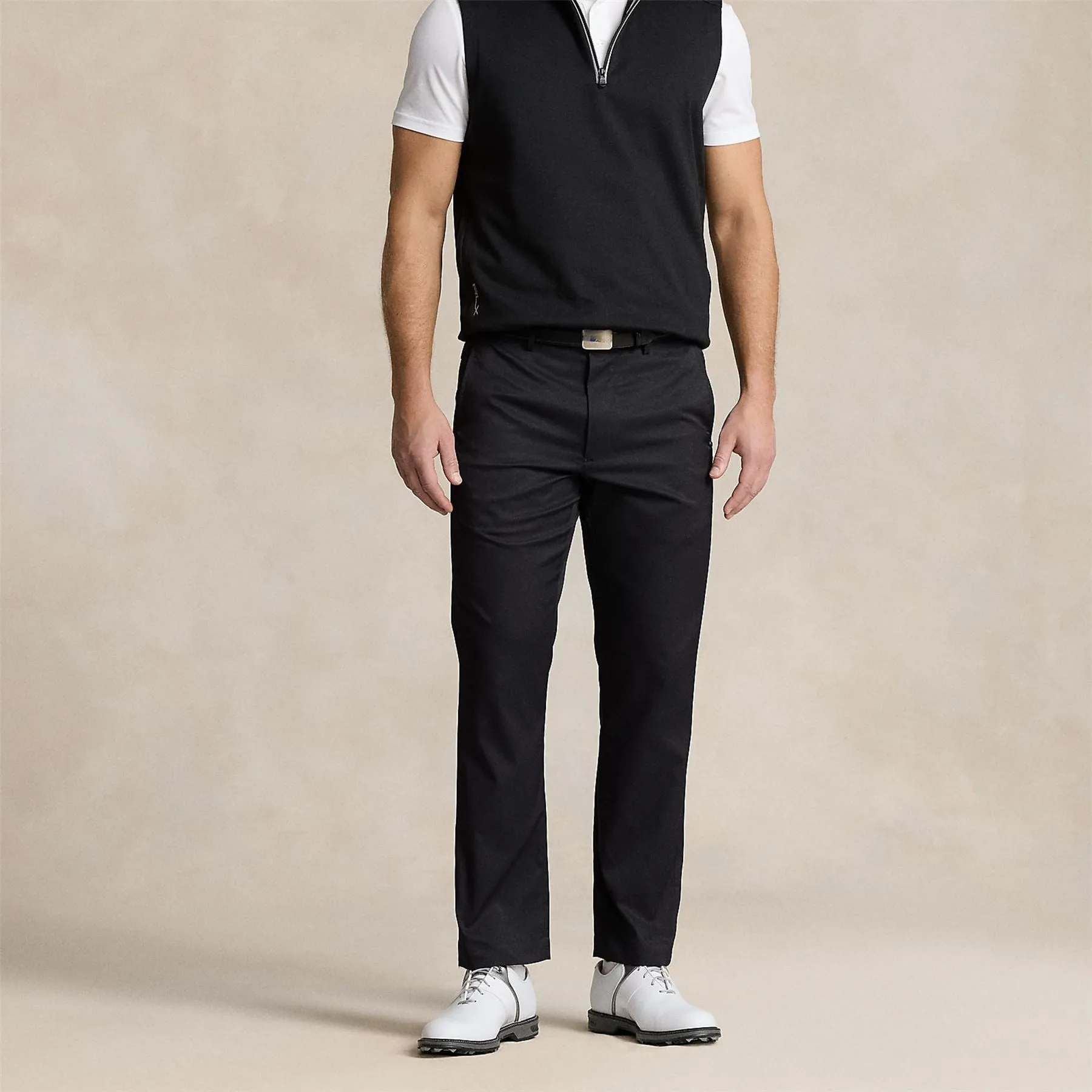 Tailored Fit Performance Twill Pants Polo Black - SS24