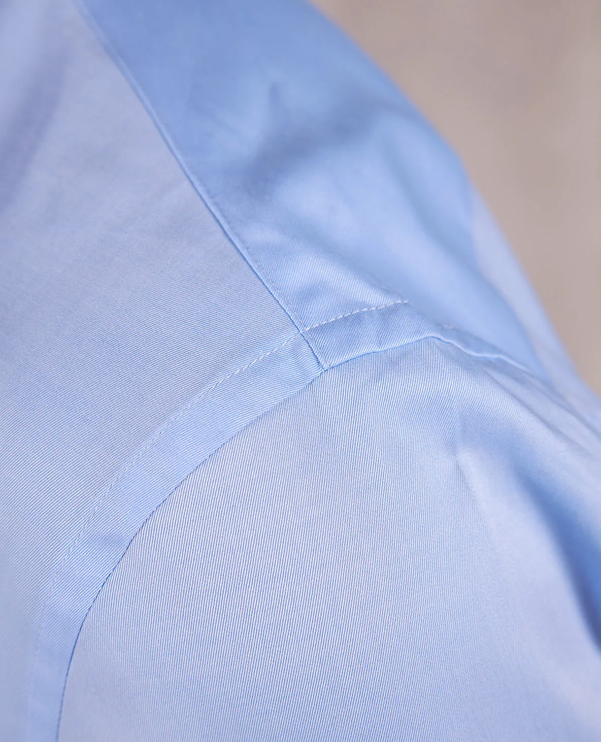 The Brookes - Twill Solid Dress Shirt - Blue