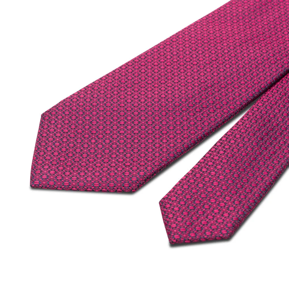 The Classic Elegance Fuchsia Jacquard Silk Tie