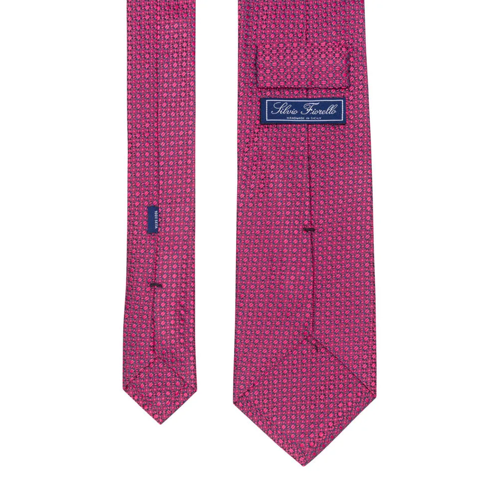 The Classic Elegance Fuchsia Jacquard Silk Tie