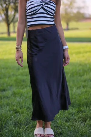 The Sleek Satin Skirt