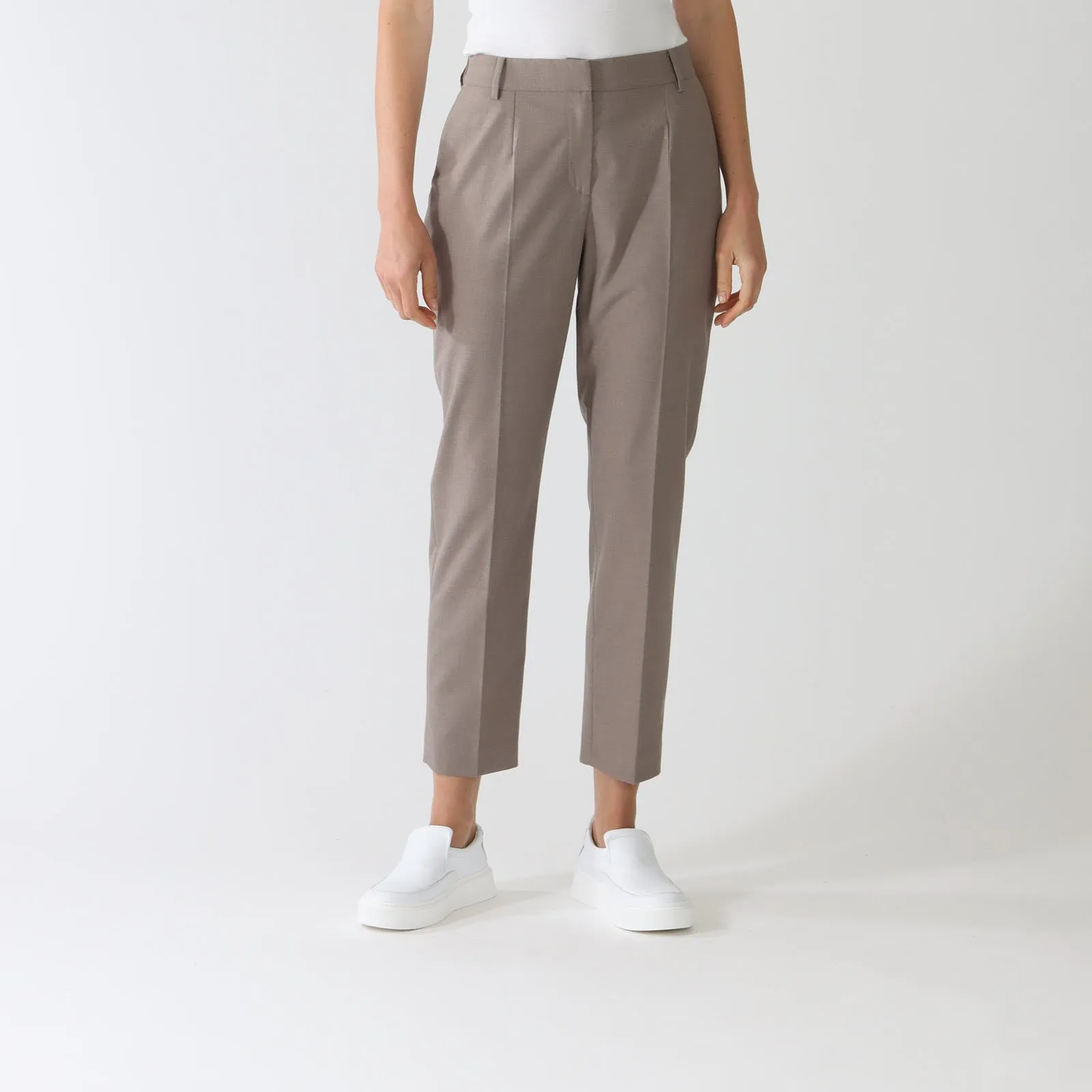 Tortora Micro Flannel Tailored Pants